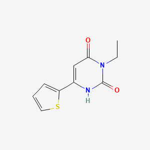 molecular formula C10H10N2O2S B1484326 3-Ethyl-6-(thiophen-2-yl)-1,2,3,4-tetrahydropyrimidine-2,4-dione CAS No. 2098075-26-2