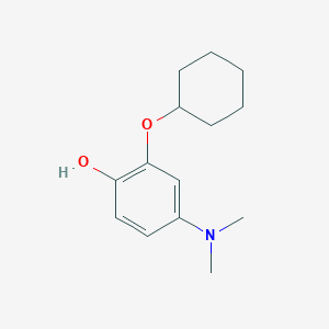 molecular formula C14H21NO2 B14843265 2-(Cyclohexyloxy)-4-(dimethylamino)phenol 