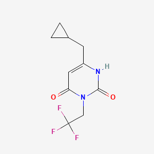6-(Cyclopropylmethyl)-3-(2,2,2-trifluoroethyl)-1,2,3,4-tetrahydropyrimidine-2,4-dione