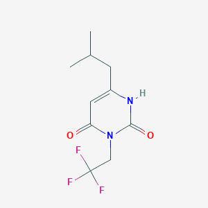 6-(2-Methylpropyl)-3-(2,2,2-trifluoroethyl)-1,2,3,4-tetrahydropyrimidine-2,4-dione
