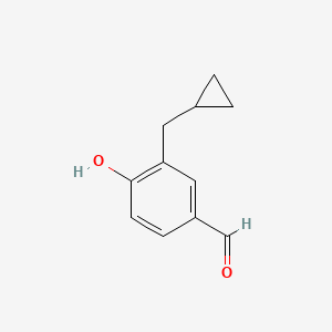 molecular formula C11H12O2 B14843292 3-(Cyclopropylmethyl)-4-hydroxybenzaldehyde 