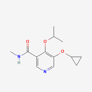 molecular formula C13H18N2O3 B14843328 5-Cyclopropoxy-4-isopropoxy-N-methylnicotinamide 