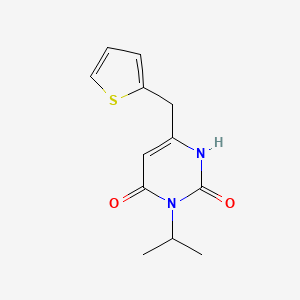 molecular formula C12H14N2O2S B1484333 3-(Propan-2-yl)-6-[(thiophen-2-yl)methyl]-1,2,3,4-tetrahydropyrimidine-2,4-dione CAS No. 2097956-87-9