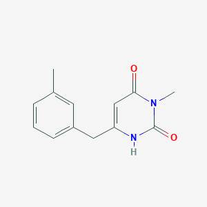 molecular formula C13H14N2O2 B1484335 3-Methyl-6-[(3-methylphenyl)methyl]-1,2,3,4-tetrahydropyrimidine-2,4-dione CAS No. 2097997-98-1