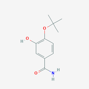 molecular formula C11H15NO3 B14843361 4-Tert-butoxy-3-hydroxybenzamide 