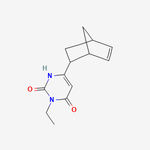 molecular formula C13H16N2O2 B1484338 6-{Bicyclo[2.2.1]hept-5-en-2-yl}-3-ethyl-1,2,3,4-tetrahydropyrimidine-2,4-dione CAS No. 2098075-03-5