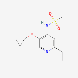 molecular formula C11H16N2O3S B14843389 N-(5-Cyclopropoxy-2-ethylpyridin-4-YL)methanesulfonamide 