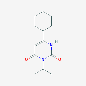 molecular formula C13H20N2O2 B1484339 6-环己基-3-(丙烷-2-基)-1,2,3,4-四氢嘧啶-2,4-二酮 CAS No. 2098075-48-8