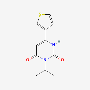 molecular formula C11H12N2O2S B1484341 3-(Propan-2-yl)-6-(thiophen-3-yl)-1,2,3,4-tetrahydropyrimidine-2,4-dione CAS No. 2098075-80-8