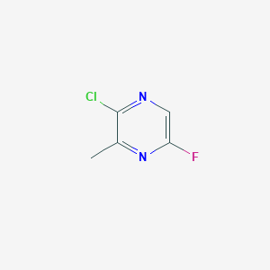 molecular formula C5H4ClFN2 B14843435 2-Chloro-5-fluoro-3-methylpyrazine 