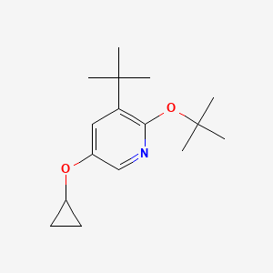 molecular formula C16H25NO2 B14843455 2-Tert-butoxy-3-tert-butyl-5-cyclopropoxypyridine CAS No. 1243284-45-8