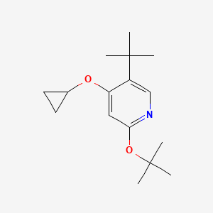 molecular formula C16H25NO2 B14843467 2-Tert-butoxy-5-tert-butyl-4-cyclopropoxypyridine 