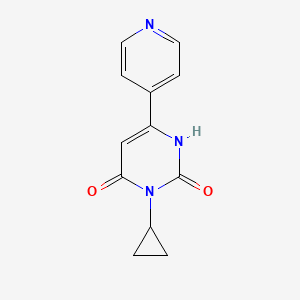 molecular formula C12H11N3O2 B1484347 3-环丙基-6-(吡啶-4-基)-1,2,3,4-四氢嘧啶-2,4-二酮 CAS No. 2098035-82-4