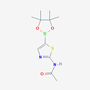 molecular formula C11H17BN2O3S B14843484 N-(5-(4,4,5,5-Tetramethyl-1,3,2-dioxaborolan-2-YL)thiazol-2-YL)acetamide CAS No. 2223036-01-7