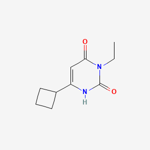 molecular formula C10H14N2O2 B1484349 6-Cyclobutyl-3-ethyl-1,2,3,4-tetrahydropyrimidine-2,4-dione CAS No. 2098074-28-1
