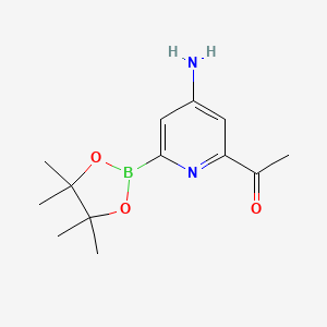 1-(4-Amino-6-(4,4,5,5-tetramethyl-1,3,2-dioxaborolan-2-yl)pyridin-2-yl)ethanone