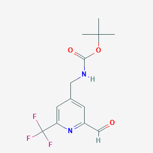 molecular formula C13H15F3N2O3 B14843499 Tert-butyl [2-formyl-6-(trifluoromethyl)pyridin-4-YL]methylcarbamate 