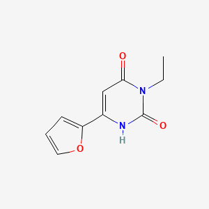 molecular formula C10H10N2O3 B1484351 3-Ethyl-6-(furan-2-yl)-1,2,3,4-tetrahydropyrimidine-2,4-dione CAS No. 2098074-63-4