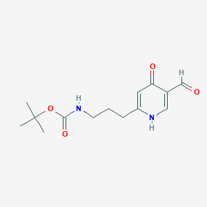 Tert-butyl 3-(5-formyl-4-hydroxypyridin-2-YL)propylcarbamate