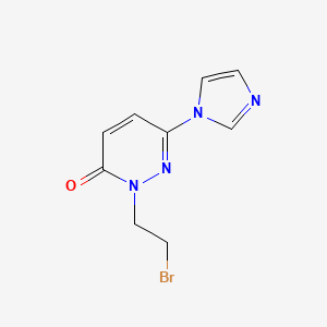 molecular formula C9H9BrN4O B1484356 2-(2-bromoethyl)-6-(1H-imidazol-1-yl)-2,3-dihydropyridazin-3-one CAS No. 2091500-16-0