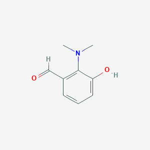 molecular formula C9H11NO2 B14843570 2-(Dimethylamino)-3-hydroxybenzaldehyde 