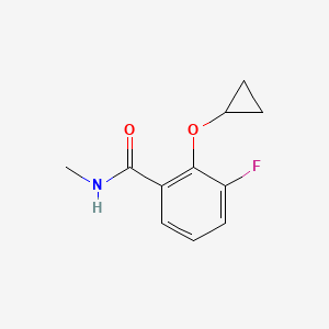 molecular formula C11H12FNO2 B14843573 2-Cyclopropoxy-3-fluoro-N-methylbenzamide 