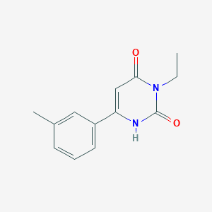 molecular formula C13H14N2O2 B1484359 3-Ethyl-6-(3-methylphenyl)-1,2,3,4-tetrahydropyrimidine-2,4-dione CAS No. 2097997-50-5