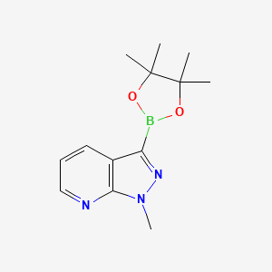 molecular formula C13H18BN3O2 B14843606 1-Methyl-3-(4,4,5,5-tetramethyl-1,3,2-dioxaborolan-2-YL)-1H-pyrazolo[3,4-B]pyridine 