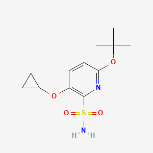 6-Tert-butoxy-3-cyclopropoxypyridine-2-sulfonamide