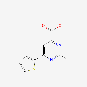 Methyl 2-methyl-6-(thiophen-2-yl)pyrimidine-4-carboxylate