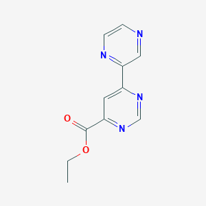 Ethyl 6-(pyrazin-2-yl)pyrimidine-4-carboxylate