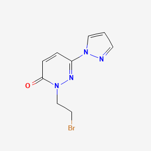 molecular formula C9H9BrN4O B1484368 2-(2-bromoethyl)-6-(1H-pyrazol-1-yl)-2,3-dihydropyridazin-3-one CAS No. 2091707-04-7