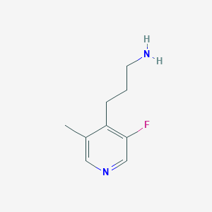 molecular formula C9H13FN2 B14843685 3-(3-Fluoro-5-methylpyridin-4-YL)propan-1-amine 