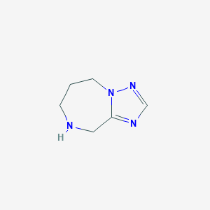 molecular formula C6H10N4 B14843693 6,7,8,9-Tetrahydro-5H-[1,2,4]triazolo[1,5-A][1,4]diazepine 