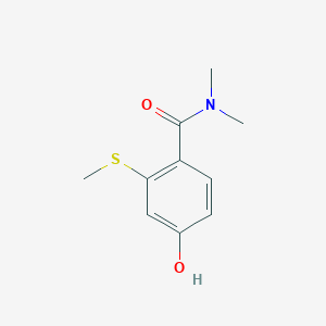 molecular formula C10H13NO2S B14843696 4-Hydroxy-N,N-dimethyl-2-(methylthio)benzamide 