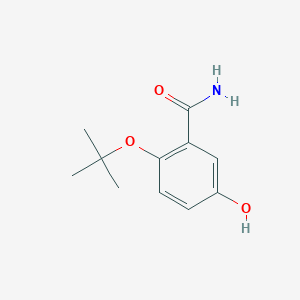 molecular formula C11H15NO3 B14843699 2-Tert-butoxy-5-hydroxybenzamide 