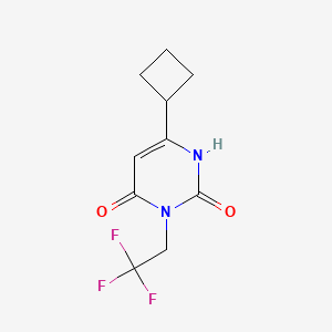 molecular formula C10H11F3N2O2 B1484372 6-环丁基-3-(2,2,2-三氟乙基)-1,2,3,4-四氢嘧啶-2,4-二酮 CAS No. 2097956-48-2