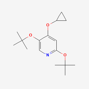 molecular formula C16H25NO3 B14843721 2,5-DI-Tert-butoxy-4-cyclopropoxypyridine 