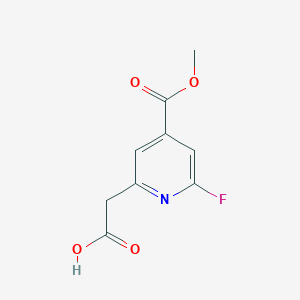 molecular formula C9H8FNO4 B14843732 [6-Fluoro-4-(methoxycarbonyl)pyridin-2-YL]acetic acid 