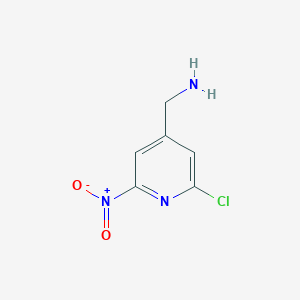 molecular formula C6H6ClN3O2 B14843736 (2-Chloro-6-nitropyridin-4-YL)methylamine 