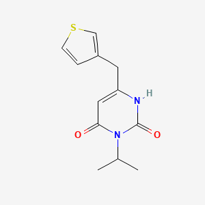 molecular formula C12H14N2O2S B1484374 3-(Propan-2-yl)-6-[(thiophen-3-yl)methyl]-1,2,3,4-tetrahydropyrimidine-2,4-dione CAS No. 2098037-00-2