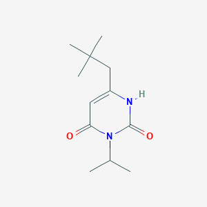 molecular formula C12H20N2O2 B1484375 6-(2,2-Dimethylpropyl)-3-(propan-2-yl)-1,2,3,4-tetrahydropyrimidine-2,4-dione CAS No. 2097997-76-5