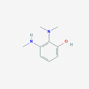 molecular formula C9H14N2O B14843770 2-(Dimethylamino)-3-(methylamino)phenol 