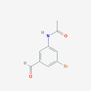 molecular formula C9H8BrNO2 B14843777 N-(3-Bromo-5-formylphenyl)acetamide 