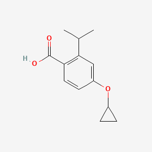 molecular formula C13H16O3 B14843797 4-Cyclopropoxy-2-isopropylbenzoic acid 