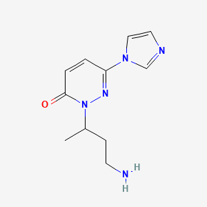 molecular formula C11H15N5O B1484381 2-(4-aminobutan-2-yl)-6-(1H-imidazol-1-yl)-2,3-dihydropyridazin-3-one CAS No. 2098138-75-9