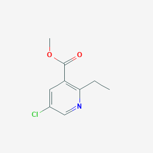 molecular formula C9H10ClNO2 B14843821 Methyl 5-chloro-2-ethylnicotinate CAS No. 850864-55-0