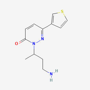 molecular formula C12H15N3OS B1484383 2-(4-Aminobutan-2-yl)-6-(thiophen-3-yl)-2,3-dihydropyridazin-3-one CAS No. 2097974-50-8