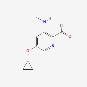 5-Cyclopropoxy-3-(methylamino)picolinaldehyde