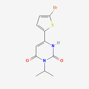molecular formula C11H11BrN2O2S B1484385 6-(5-Bromothiophen-2-yl)-3-(propan-2-yl)-1,2,3,4-tetrahydropyrimidine-2,4-dione CAS No. 2097997-65-2